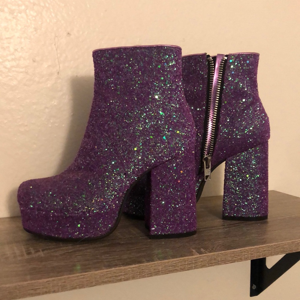 Purple go-go boots